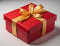 gift box with ribbon original shape result from ai generated