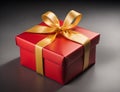 gift box with ribbon original shape result from ai generated