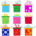 Gift Box Set Royalty Free Stock Photo