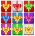 Gift box set. Top view Royalty Free Stock Photo