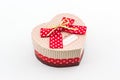 Gift box shaped heart. Royalty Free Stock Photo