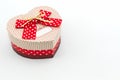 Gift box shaped heart. Royalty Free Stock Photo