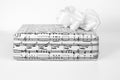 A gift box with sheet music Royalty Free Stock Photo