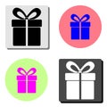 Gift box. flat vector icon Royalty Free Stock Photo