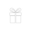 Gift box. flat vector icon Royalty Free Stock Photo