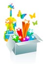 Gift box surprise - entertainment Royalty Free Stock Photo