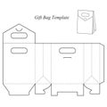 Gift box template with lid