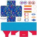 Gift box template party set