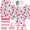 Gift box template party set