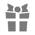 Gift box vector icon Royalty Free Stock Photo
