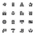 Gift box vector icons set Royalty Free Stock Photo