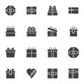 Gift box vector icons set Royalty Free Stock Photo