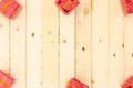 Gift Box on wood background,holiday and happy time,