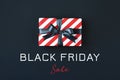 Black friday gift box. Royalty Free Stock Photo