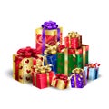 Gift Boxes, Birthaday, Christmas, Holiday Presents Royalty Free Stock Photo