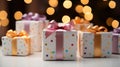 Gift Boxes with Colorful Ribbons