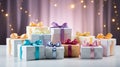 Gift Boxes with Colorful Ribbons