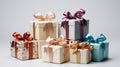 Gift Boxes with Colorful Ribbons