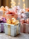 Gift Boxes with Colorful Ribbons