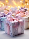 Gift Boxes with Colorful Ribbons