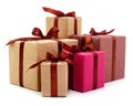 Gift boxes, gifts on a white background isolated