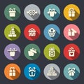 Gift boxes icon set Royalty Free Stock Photo