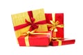 Gift boxes isolated Royalty Free Stock Photo