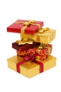 Gift boxes isolated Royalty Free Stock Photo