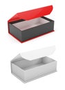 Gift boxes. Open jewelry boxes with magnetic clasp. 3d rendering illustration isolated