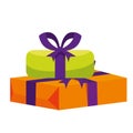 gift boxes presents packings icons Royalty Free Stock Photo