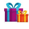 gift boxes presents packings icons Royalty Free Stock Photo