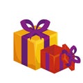 gift boxes presents packings icons Royalty Free Stock Photo