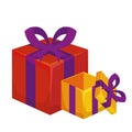 gift boxes presents packings icons Royalty Free Stock Photo