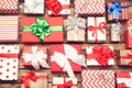 Gift boxes with ribbons Royalty Free Stock Photo