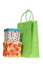 Gift Boxes and Shopping Bag Royalty Free Stock Photo