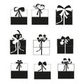 Gift boxes vector set Royalty Free Stock Photo