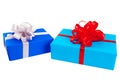 Gift boxes wrapped in colorful paper Royalty Free Stock Photo