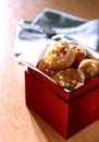 A gift boxful of mini cupcakes Royalty Free Stock Photo