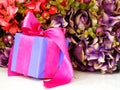 Gift boxs pressent with ribbon decorations Royalty Free Stock Photo