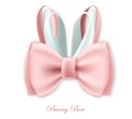 Gift bunny silk pink bow