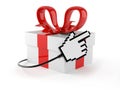 Gift with cable Royalty Free Stock Photo