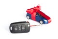 Gift car concept with red Bow Royalty Free Stock Photo