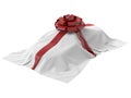 Gift car and red ribbon Royalty Free Stock Photo