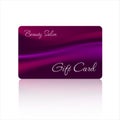 Gift card with beautiful design for beauty salon, spa, massage salon. Gift card template for voucher coupon Royalty Free Stock Photo