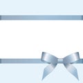 Gift Card With Blue Ribbon And A Bow