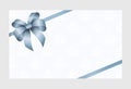 Gift Card With Blue Ribbon And A Bow