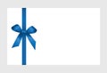 Gift Card With Blue Ribbon And A Bow