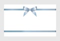 Gift Card With Blue Ribbon And A Bow