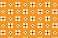 Gift card design orange background vector seamless geometrical pattern Royalty Free Stock Photo