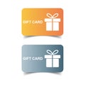 Gift card. Discount coupon. Flat vector illustration Royalty Free Stock Photo